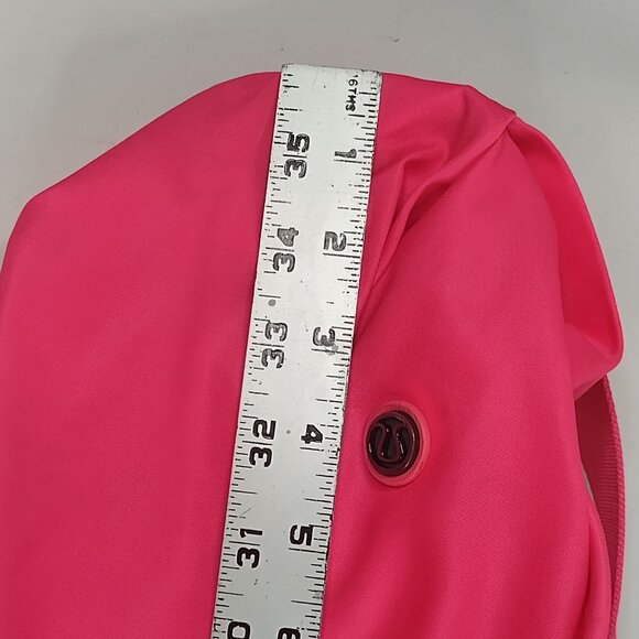 lululemon Neon Pink The Yoga Bag Adjustable Straps w/ Zipper Pockets Water-Repel - Picture 13 of 16